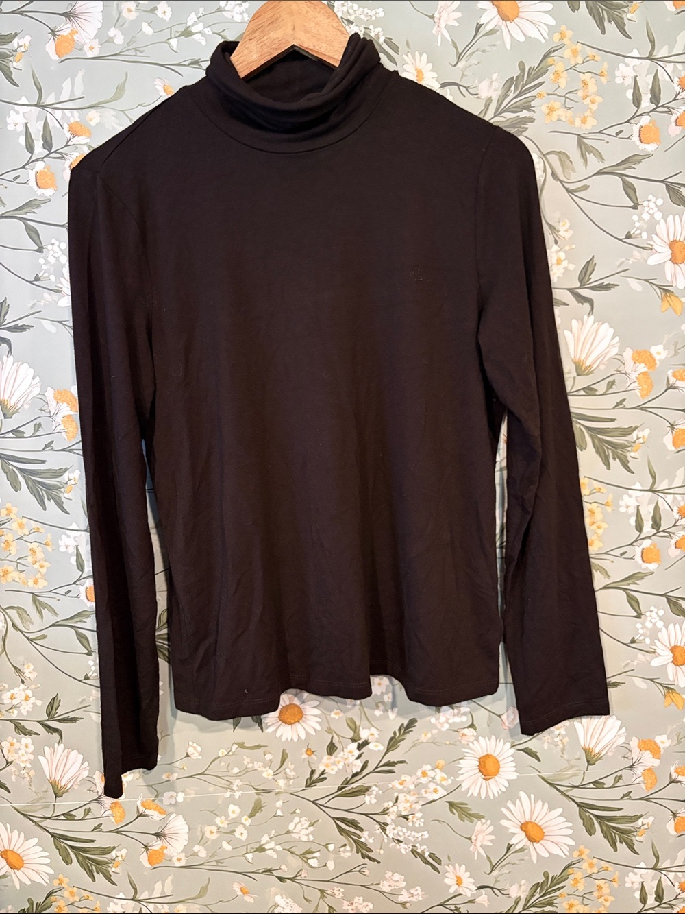 Ralph Lauren Brown Long Sleeve Turtleneck Top - Classic Knit